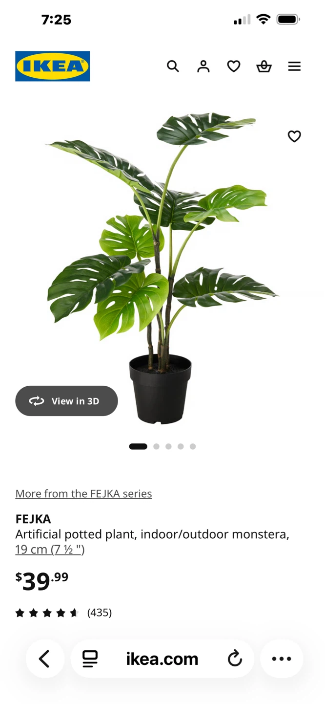 IKEA FEJKA Artificial Monstera Plant in Basket - photo 2