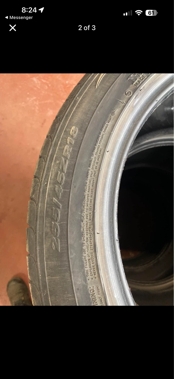 Set of 4 Tires - 255/45R18 make an offer… - photo 2