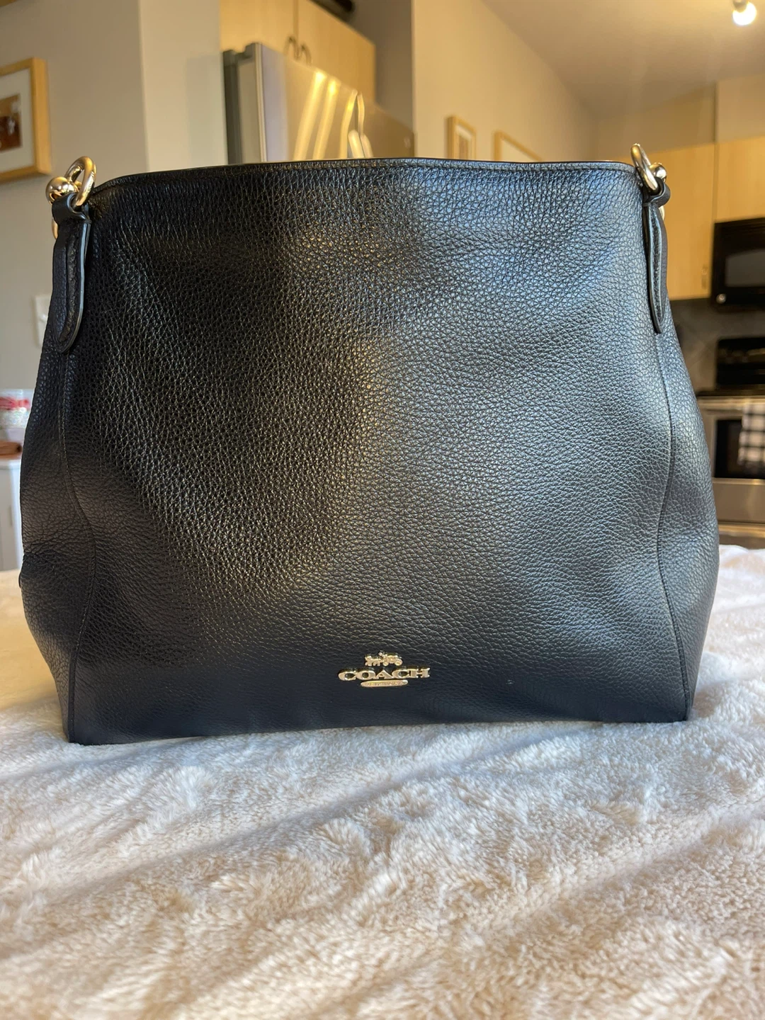 Coach Black Leather Shoulder Bag