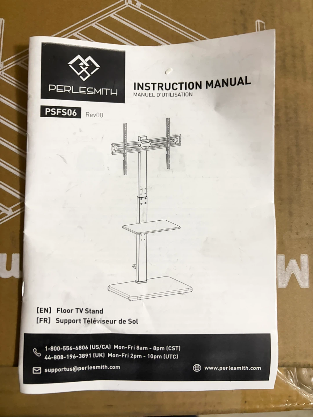 Perlesmith Floor TV Stand with Mount & Rolling Base - photo 5