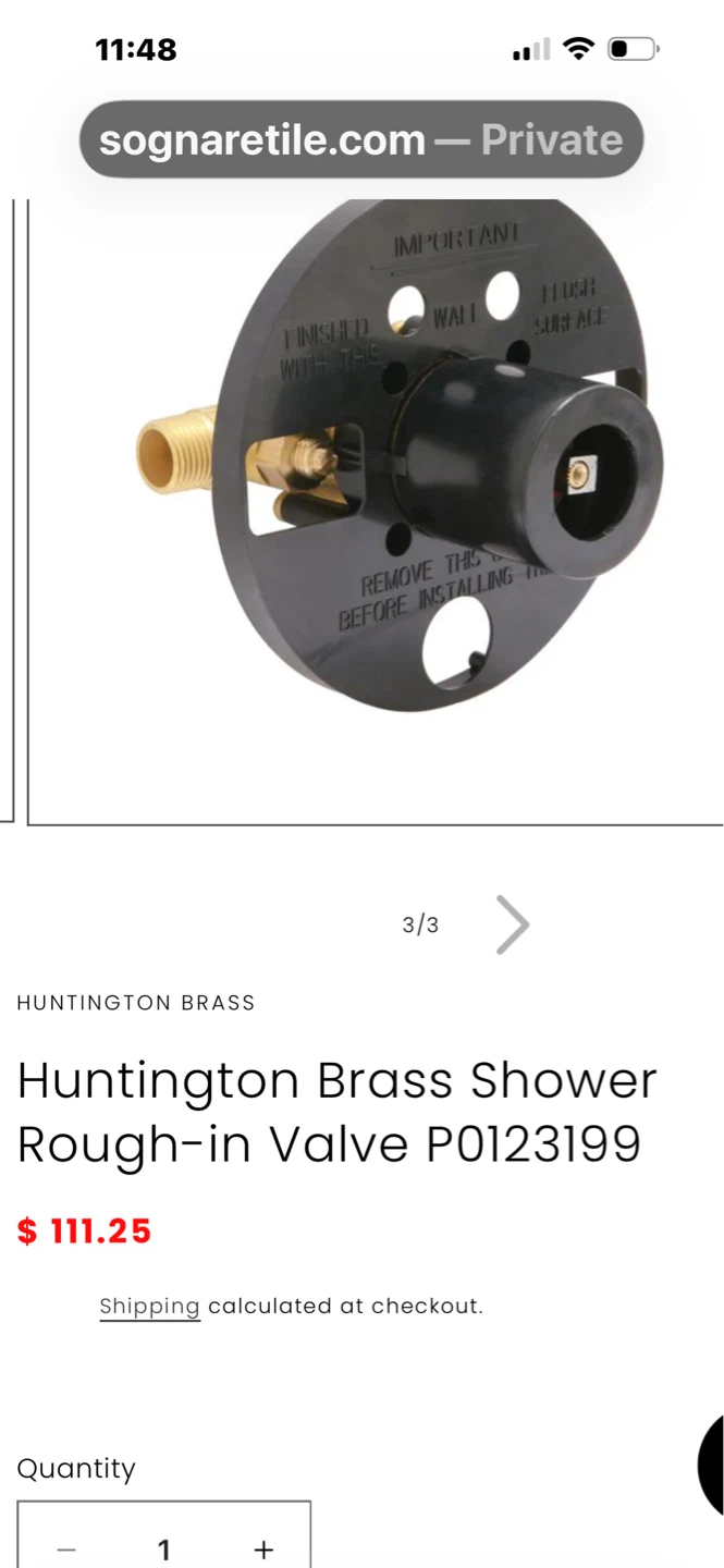 Huntington Brass Shower Rough-In Valve P0123199 - photo 4