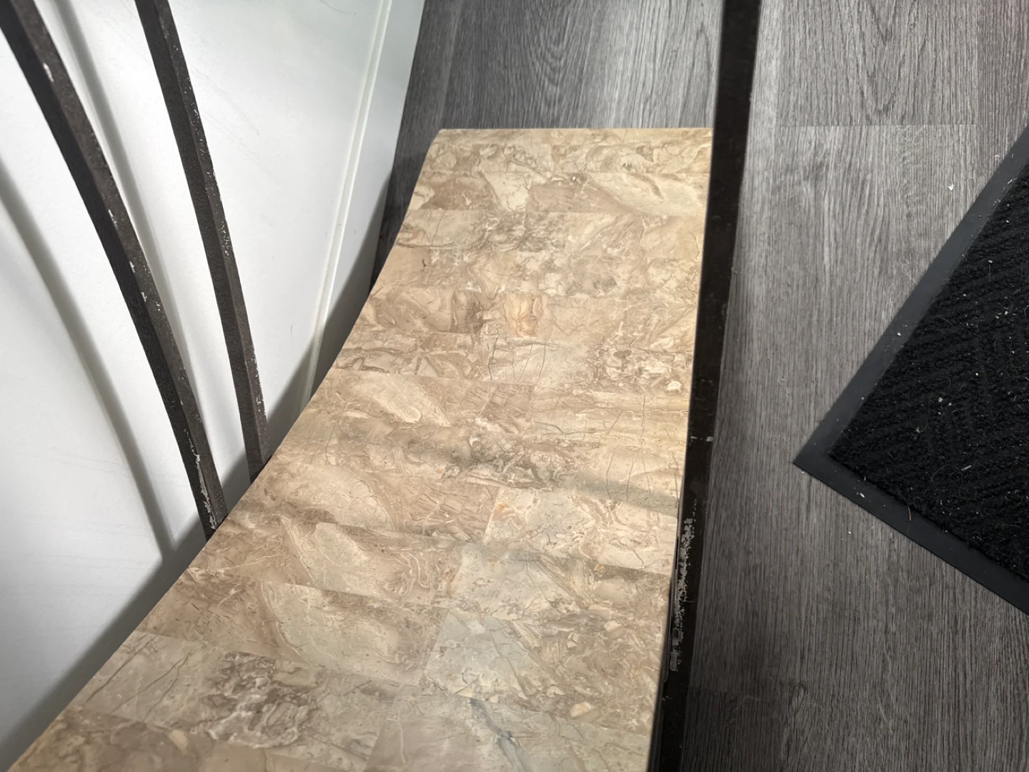 Glass Console Table with Marble Accent - photo 5