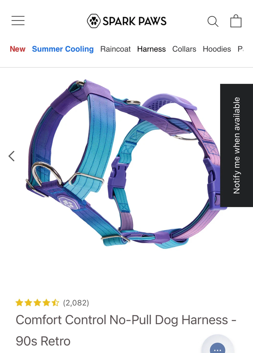 Spark Paws Comfort Control No-Pull Dog Harness - Medium - photo 5