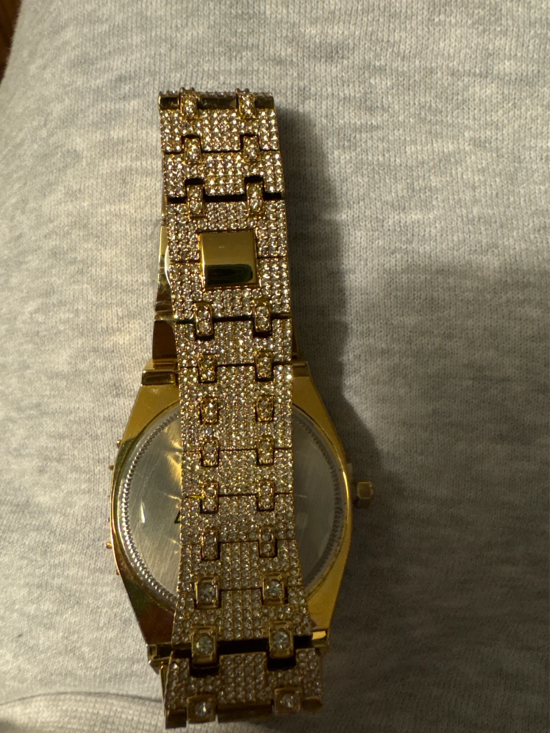 Gold-tone watch with rhinestones - photo 3