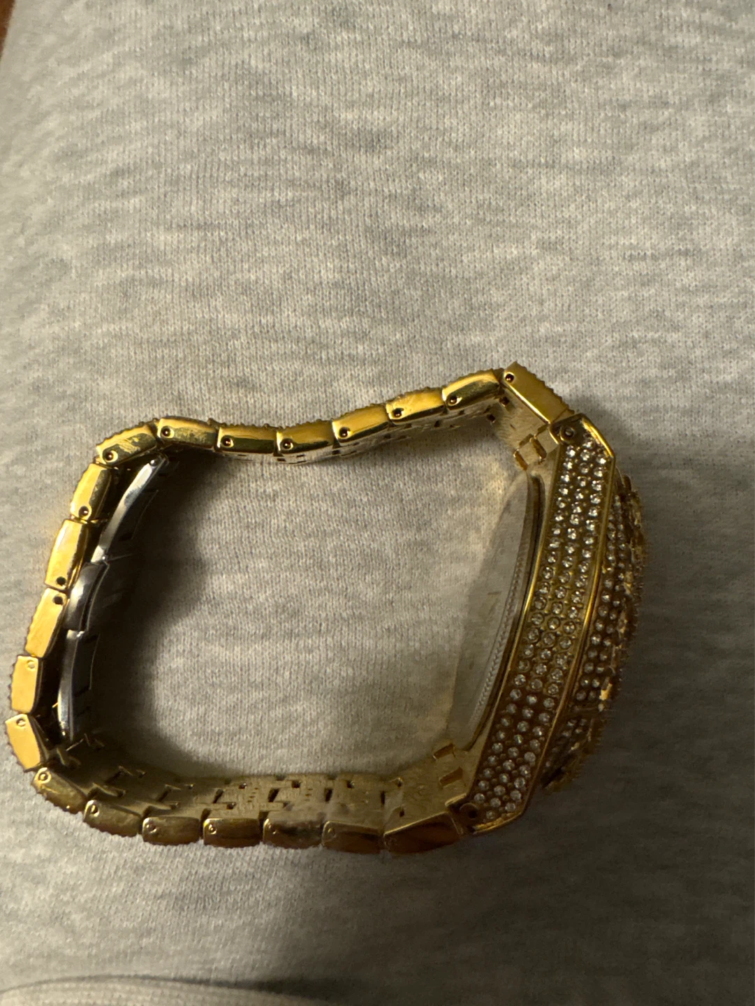 Gold-tone watch with rhinestones - photo 2