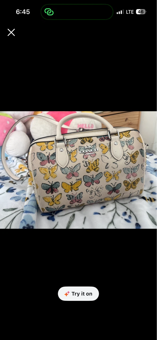 Coach Butterfly Print Satchel Bag