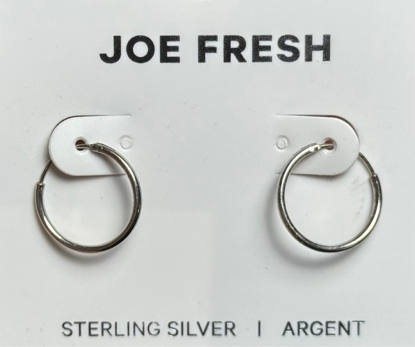New Silver Joe Fresh Hoop Earrings