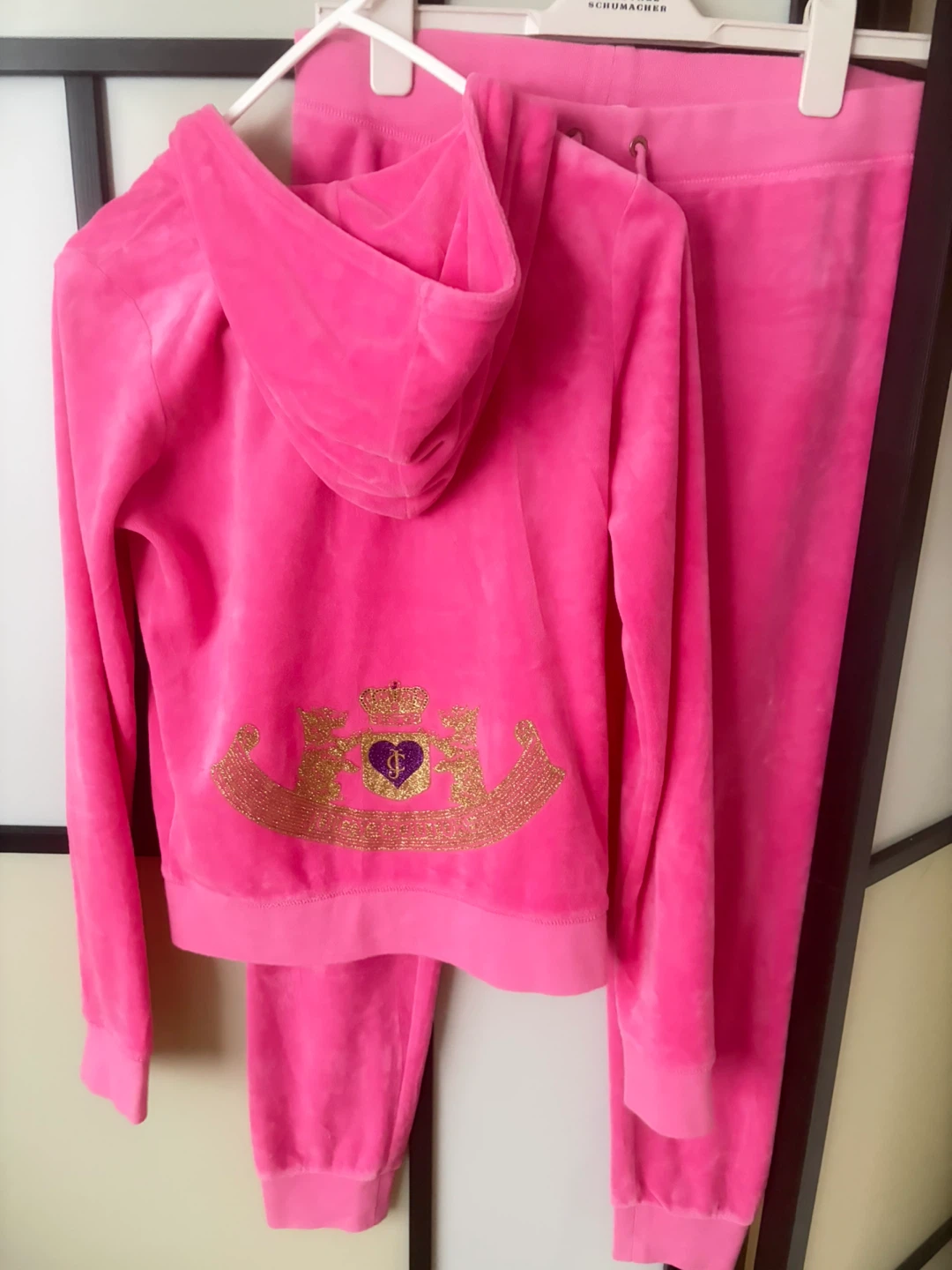 Juicy Couture Pink Velour Tracksuit Set - XS