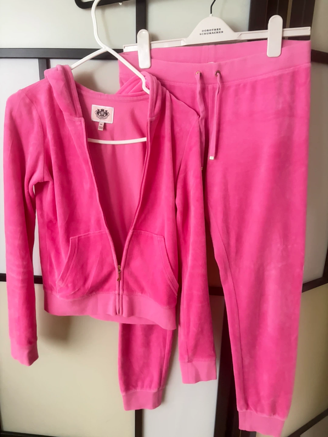 Juicy Couture Pink Velour Tracksuit Set - XS - photo 2