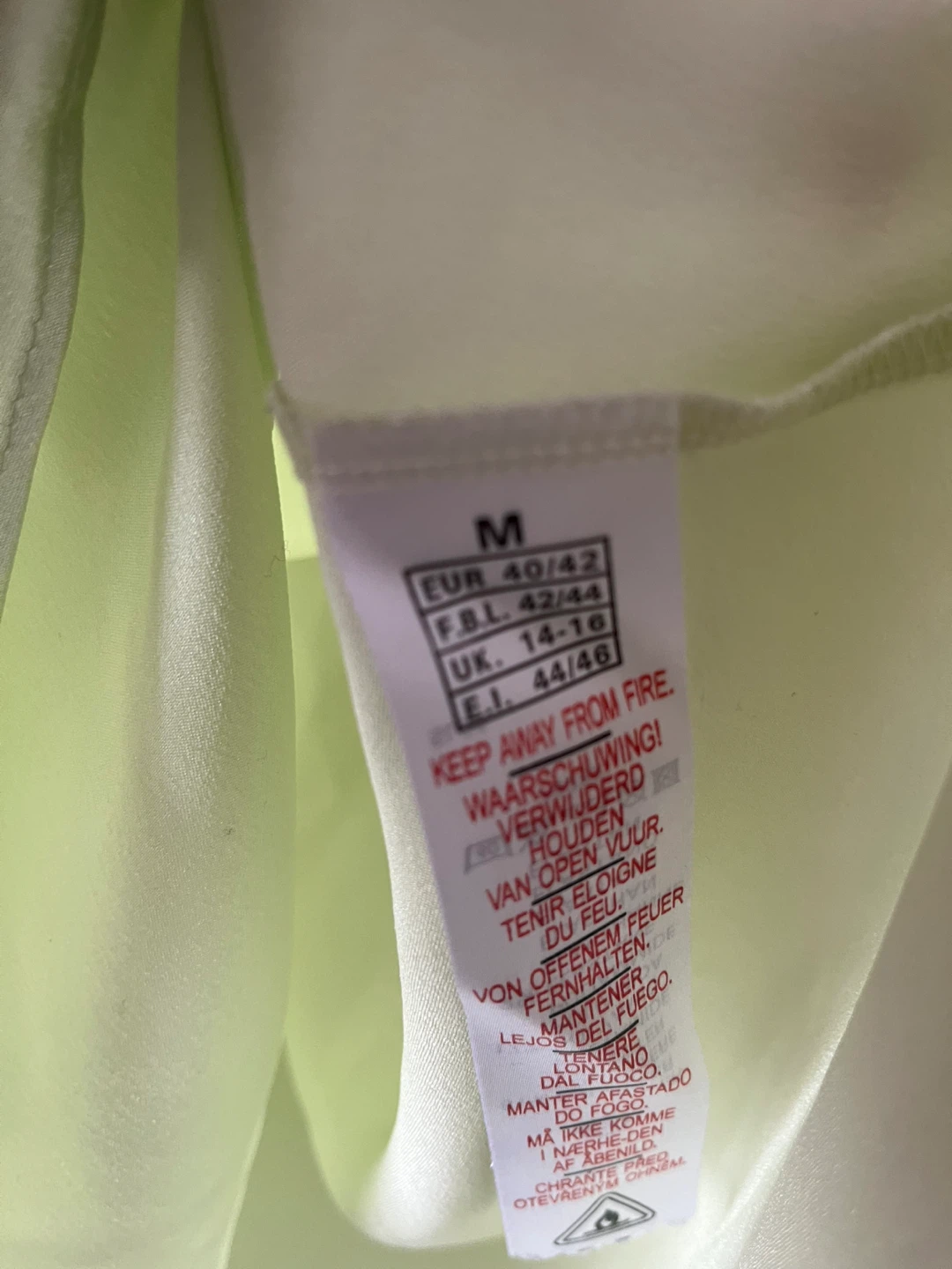 Lime Green Lace Trim Slip - Size M - photo 2