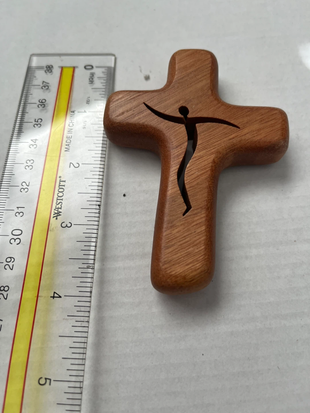 Wooden Cross with Figure - 4 Inch - photo 2