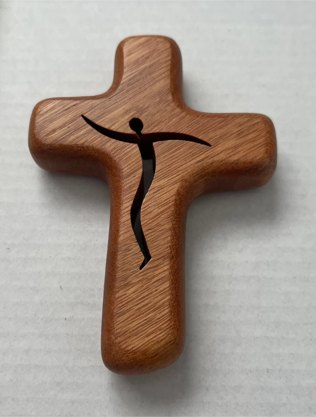Wooden Cross with Figure - 4 Inch