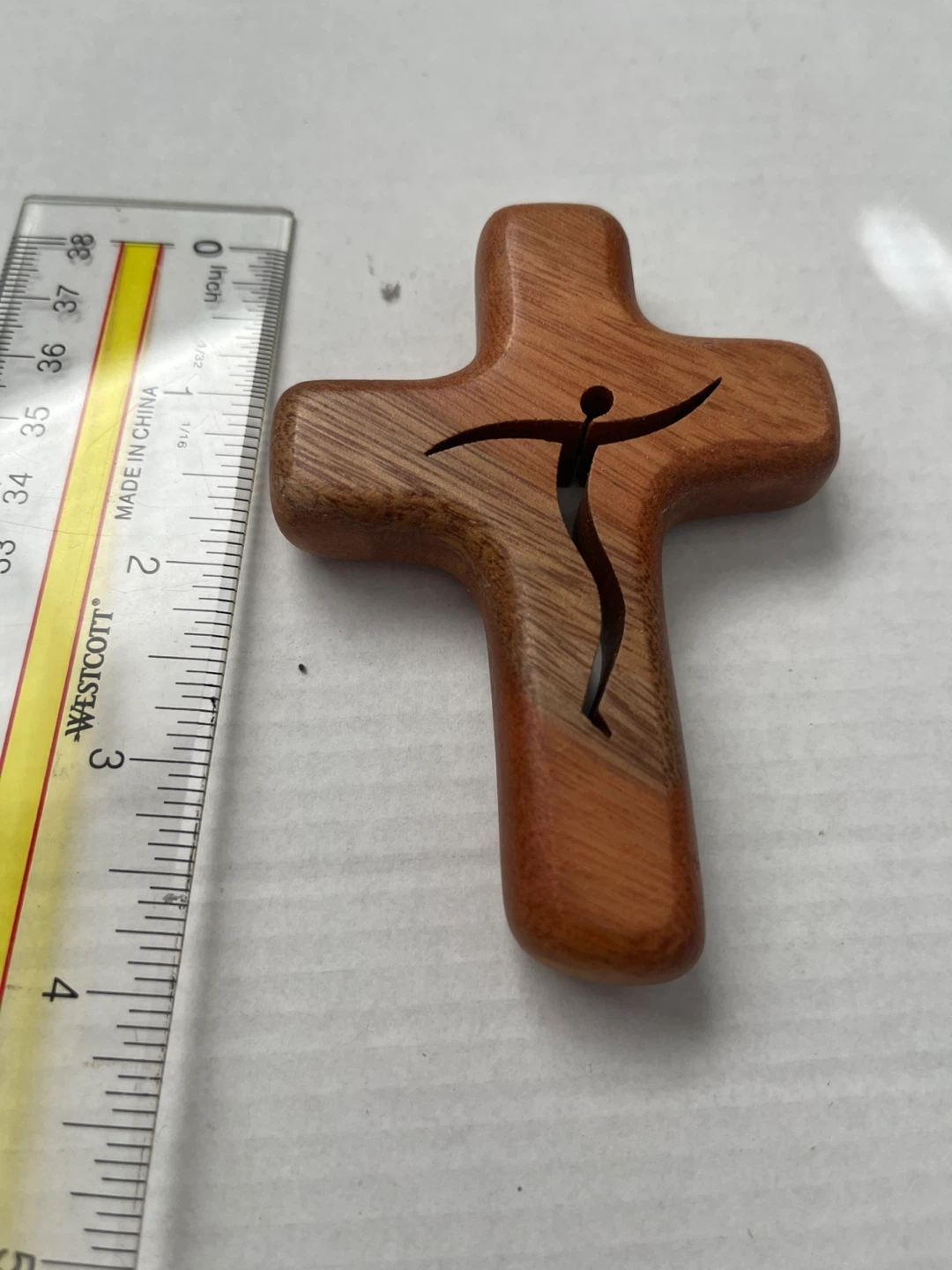 Wooden Cross with Figure - 4 Inch - photo 3