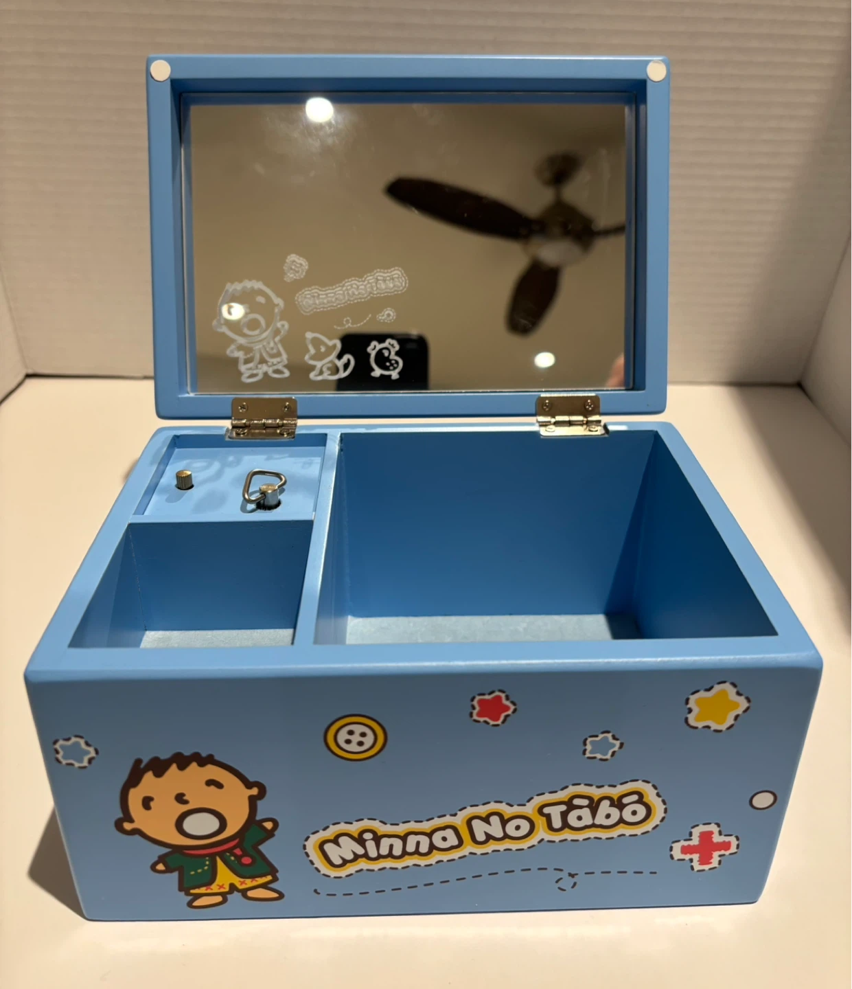 Sanrio Minna No Tabo Blue Wooden Music Box
