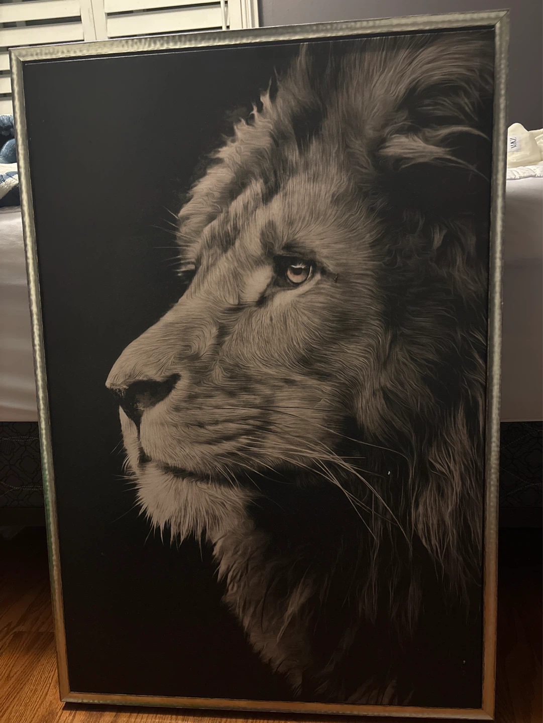Framed Lion Wall Art