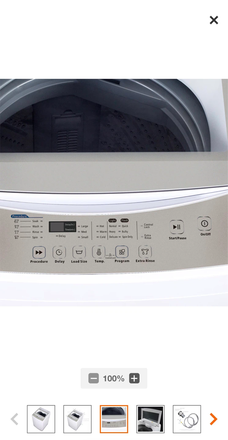 Panda 22" Top Load Washing Machine - photo 2