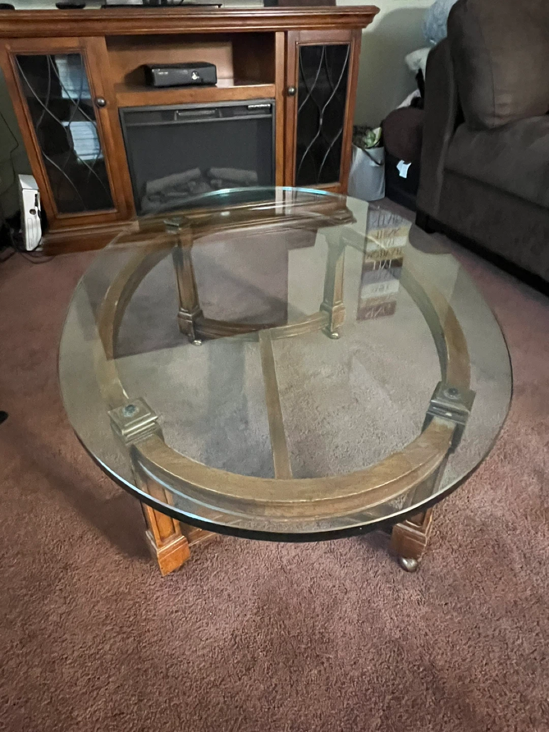 Oval Glass Top Coffee Table - photo 3