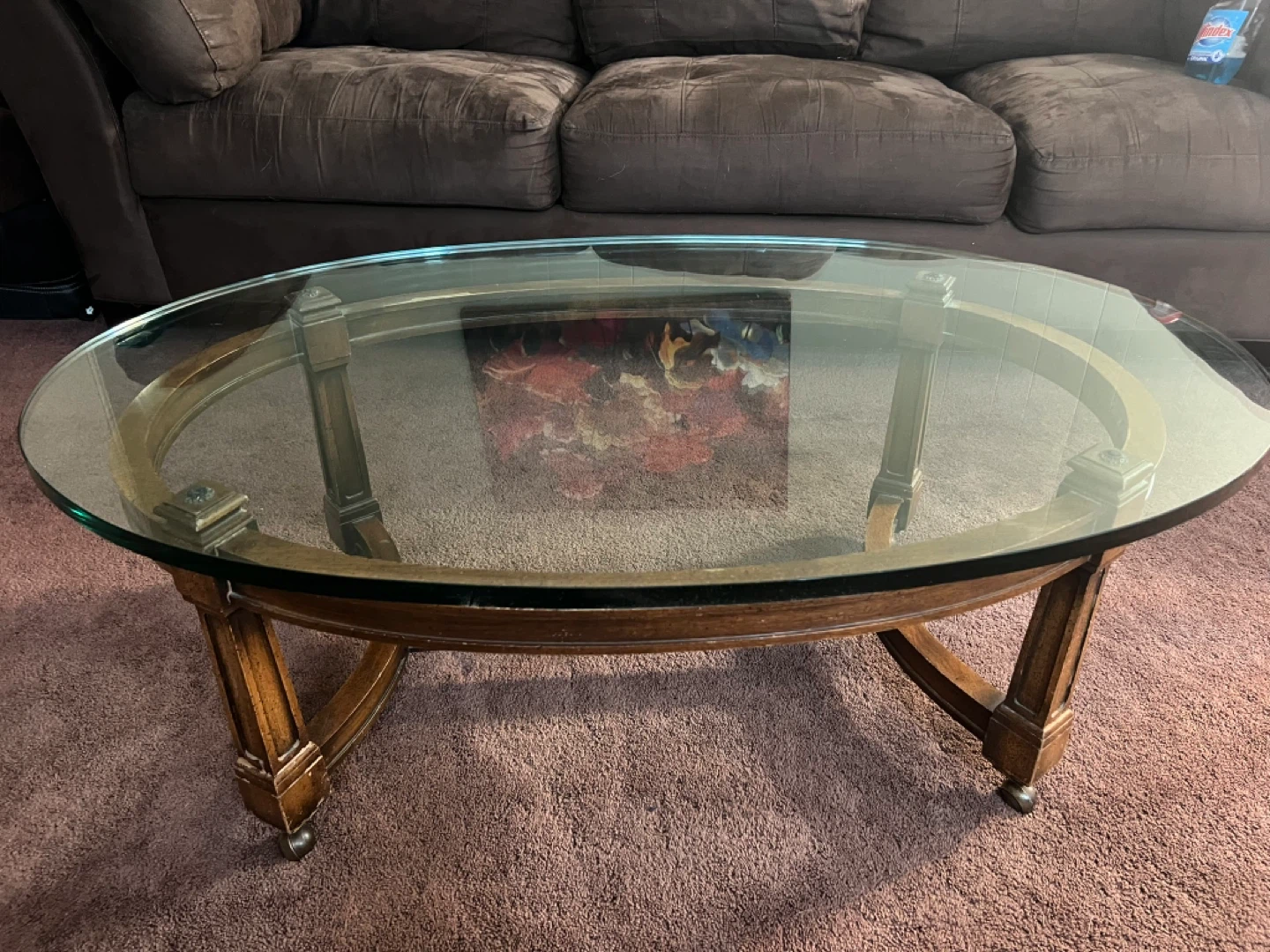 Oval Glass Top Coffee Table - photo 2