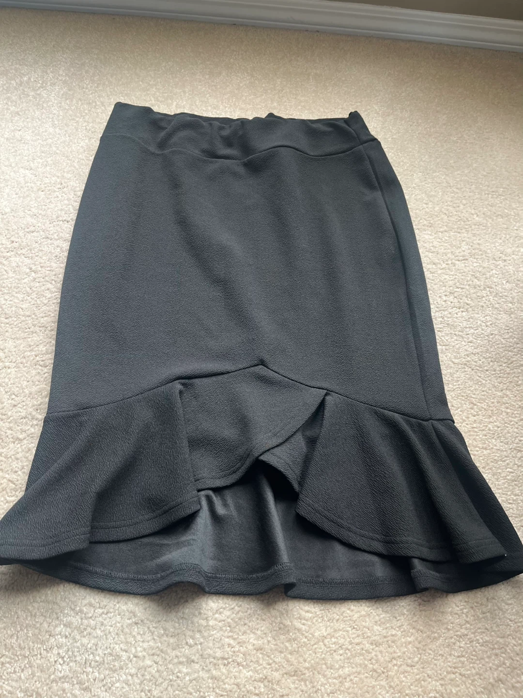 SHEIN Curve Black Ruffle Hem Pencil Skirt 3XL - photo 2