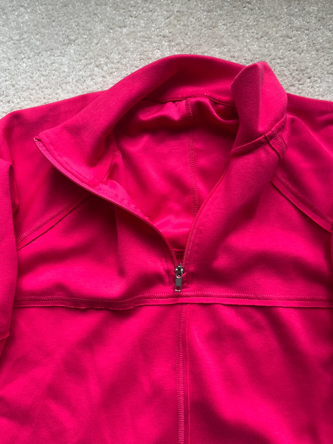 Hot Pink Athletic Quarter Zip Sweatshirt - photo 3