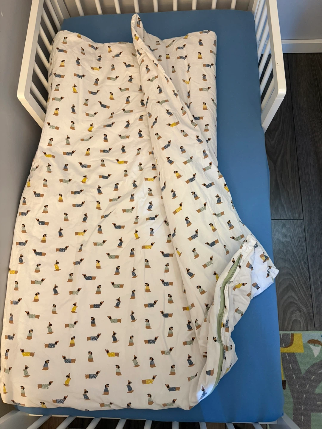 Infant Toddler Bed with Mattress, duvet, fitted sheet - photo 4