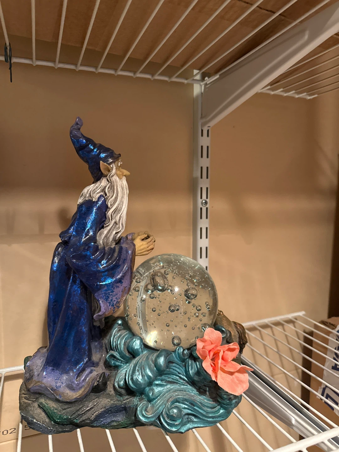 Wizard with Crystal Ball Figurine