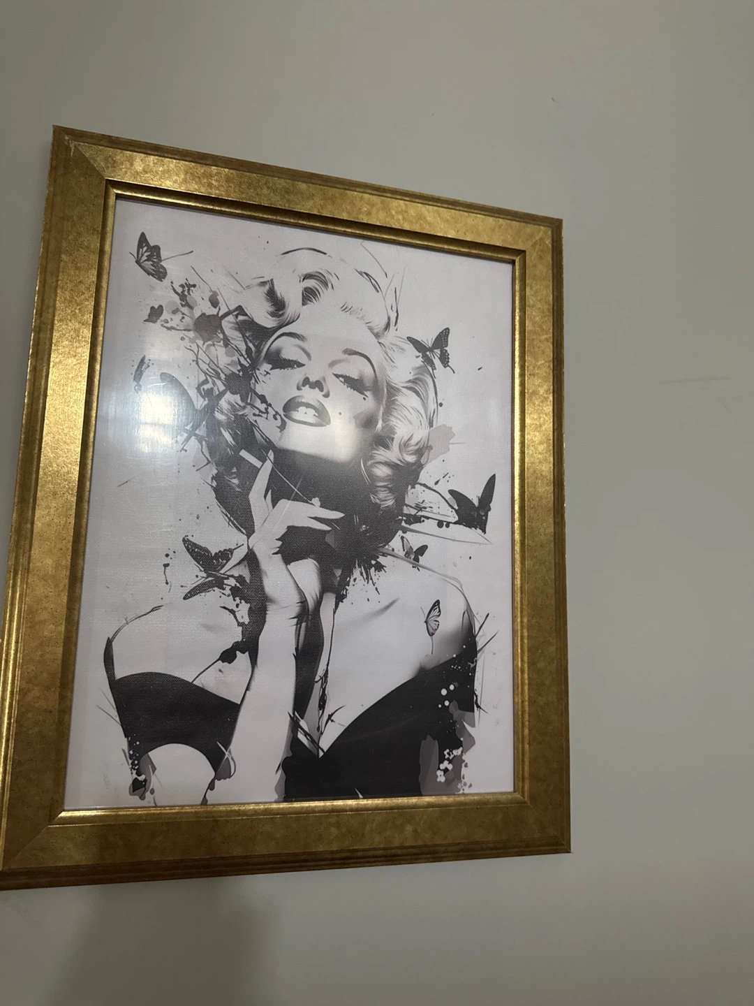 Marilyn Monroe Wall Art with Gold Frame