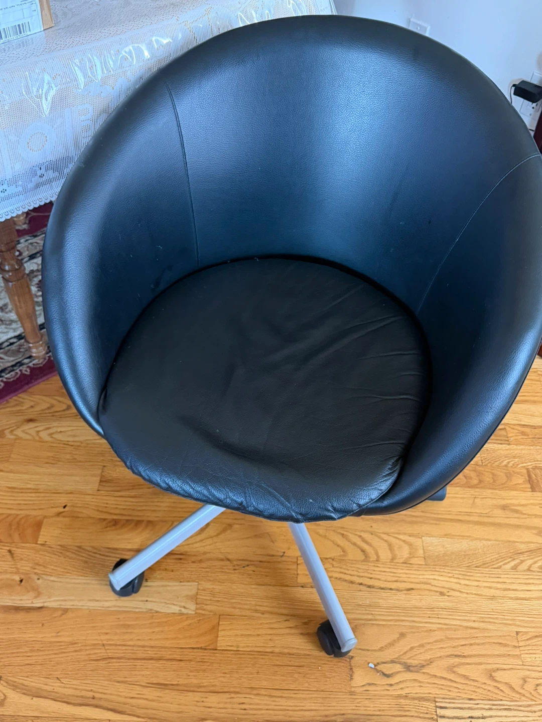 2 Ikea Black Swivel Office Chair with Wheels - photo 3