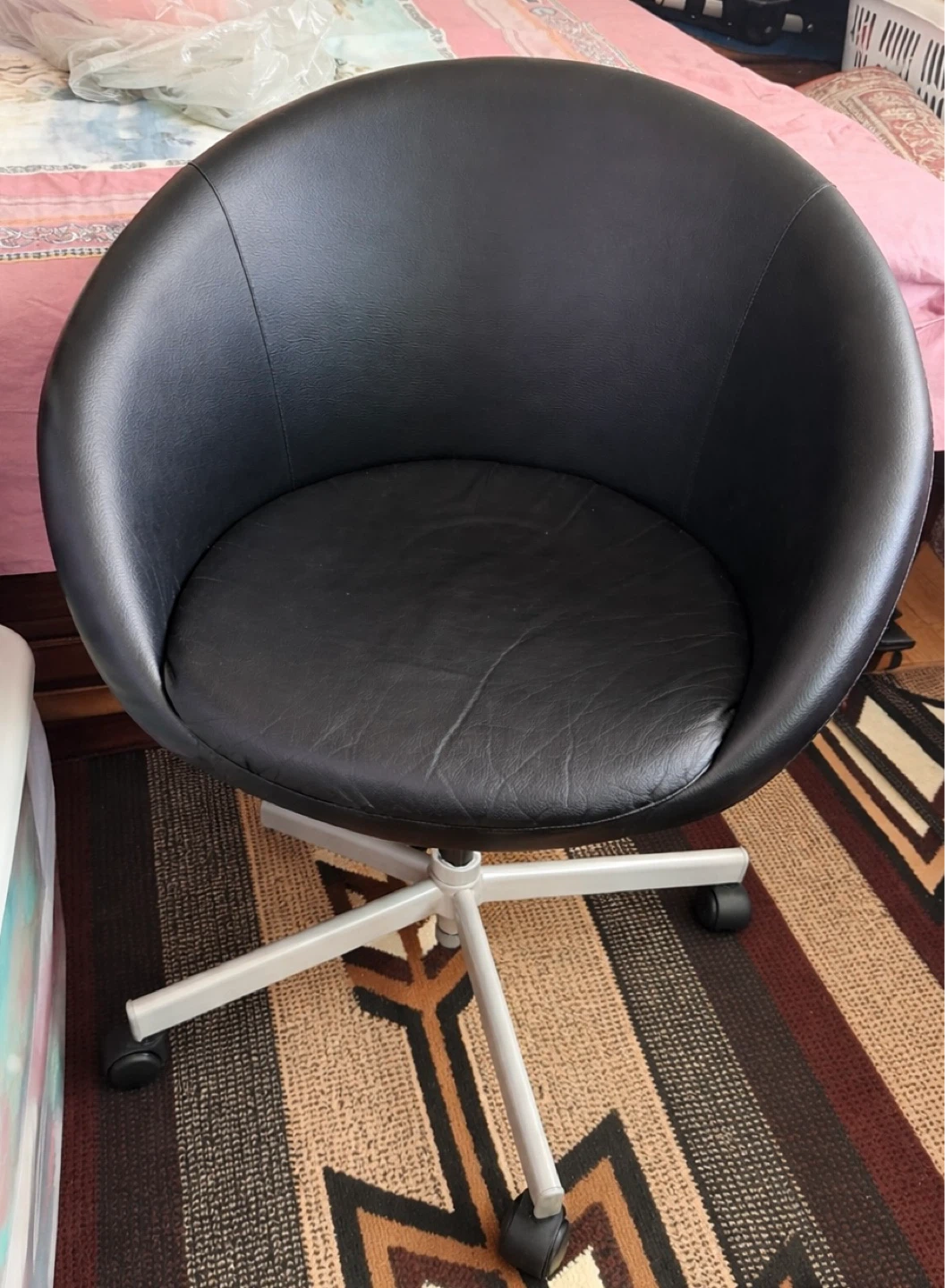 2 Ikea Black Swivel Office Chair with Wheels