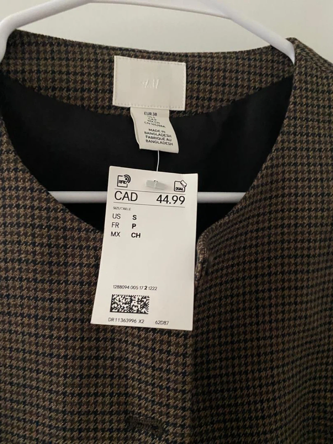 H&M Women's Houndstooth Vest - Size S - photo 4