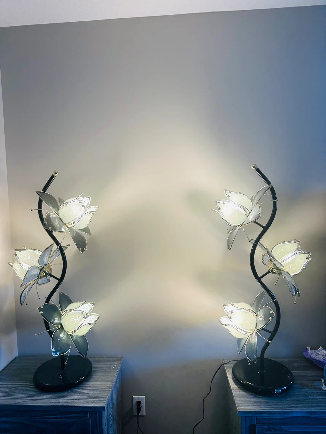 Lotus flower Lamps - Set of 2 - photo 4