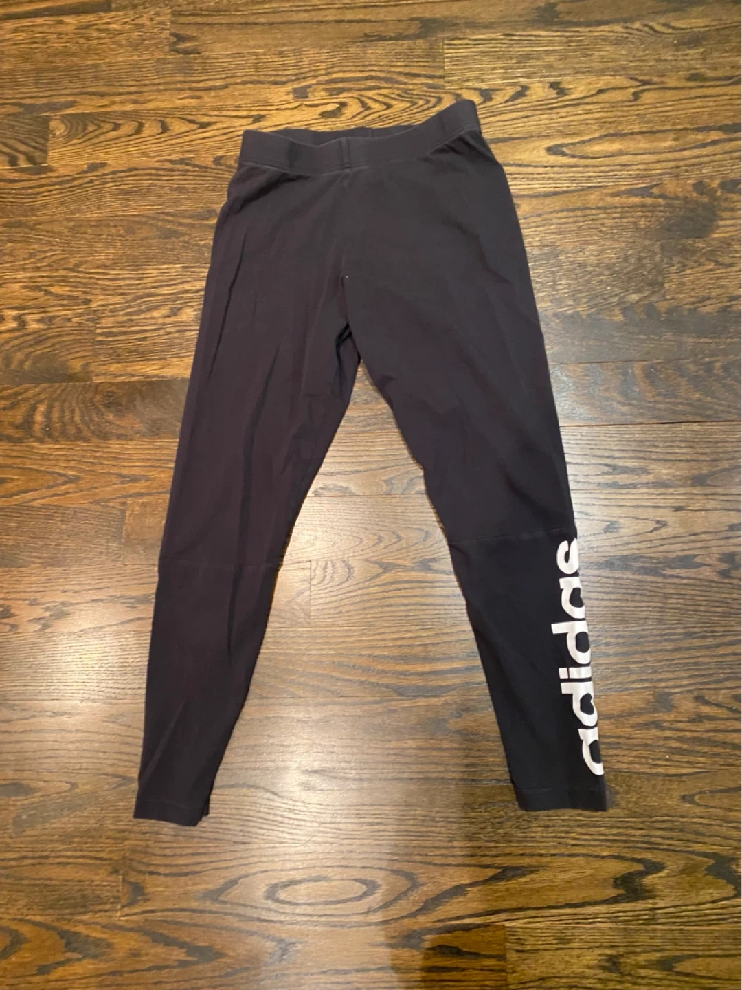 Adidas Black Leggings with White Logo