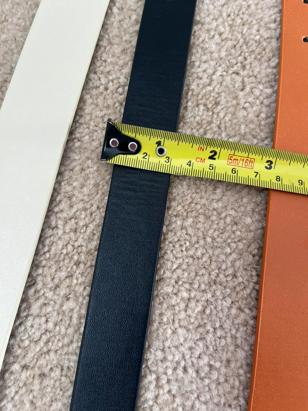 Set of 3 Women's Fashion Belts - Cream, Black, Tan - photo 4