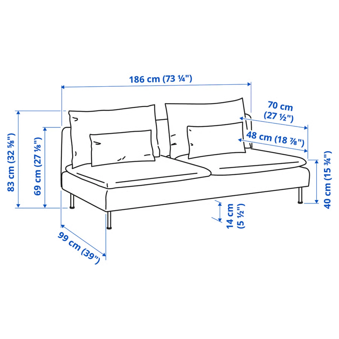 Ikea Sofa SÖDERHAMN Viarp beige/brown - photo 5