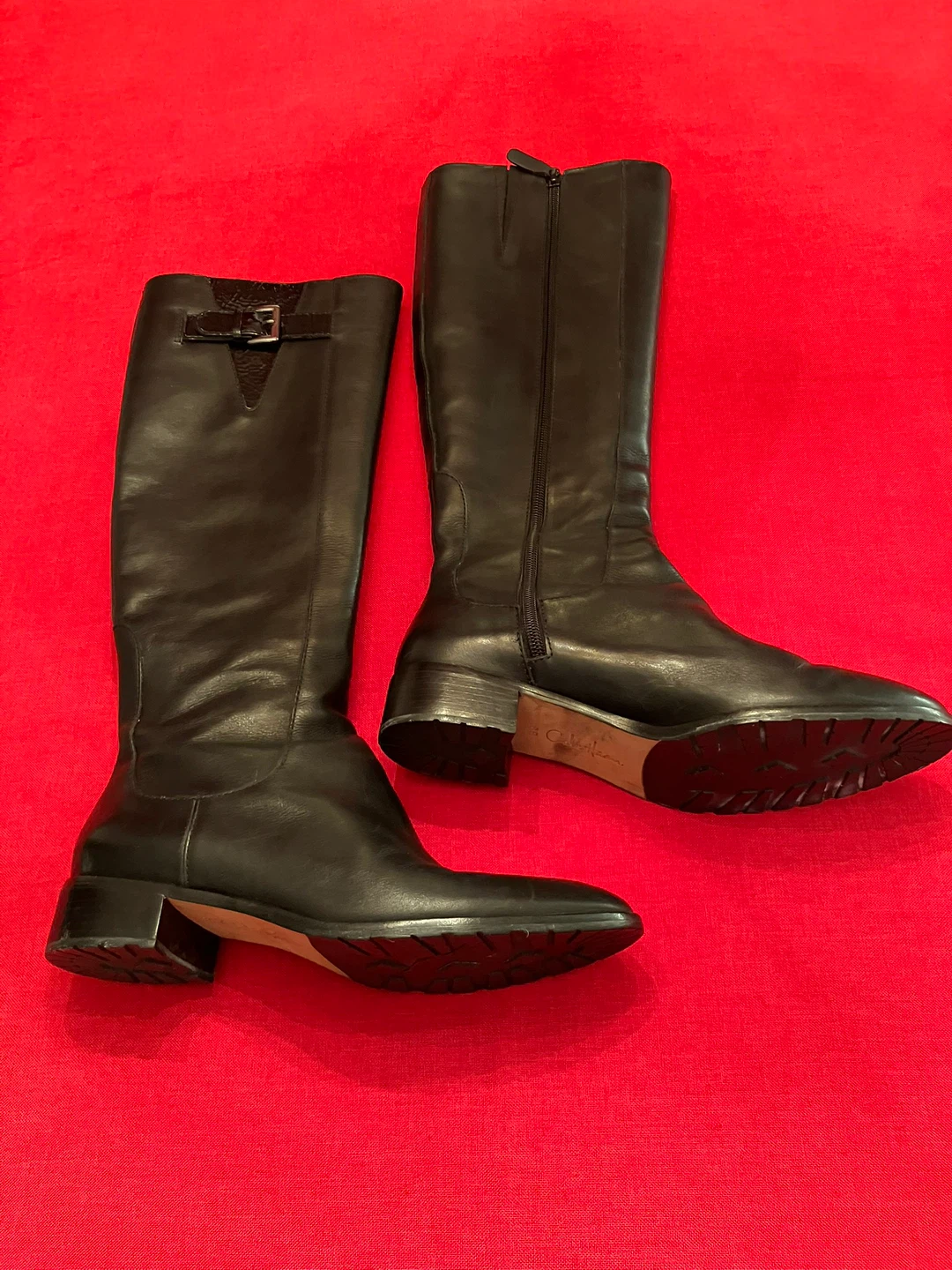 Cole Haan Black Leather Knee Boots