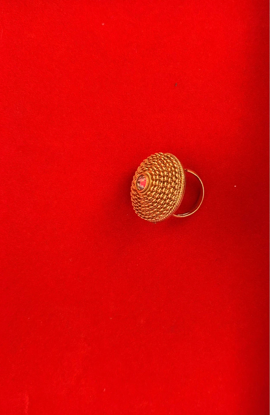 Gold-tone Nose Ring with Textured Design