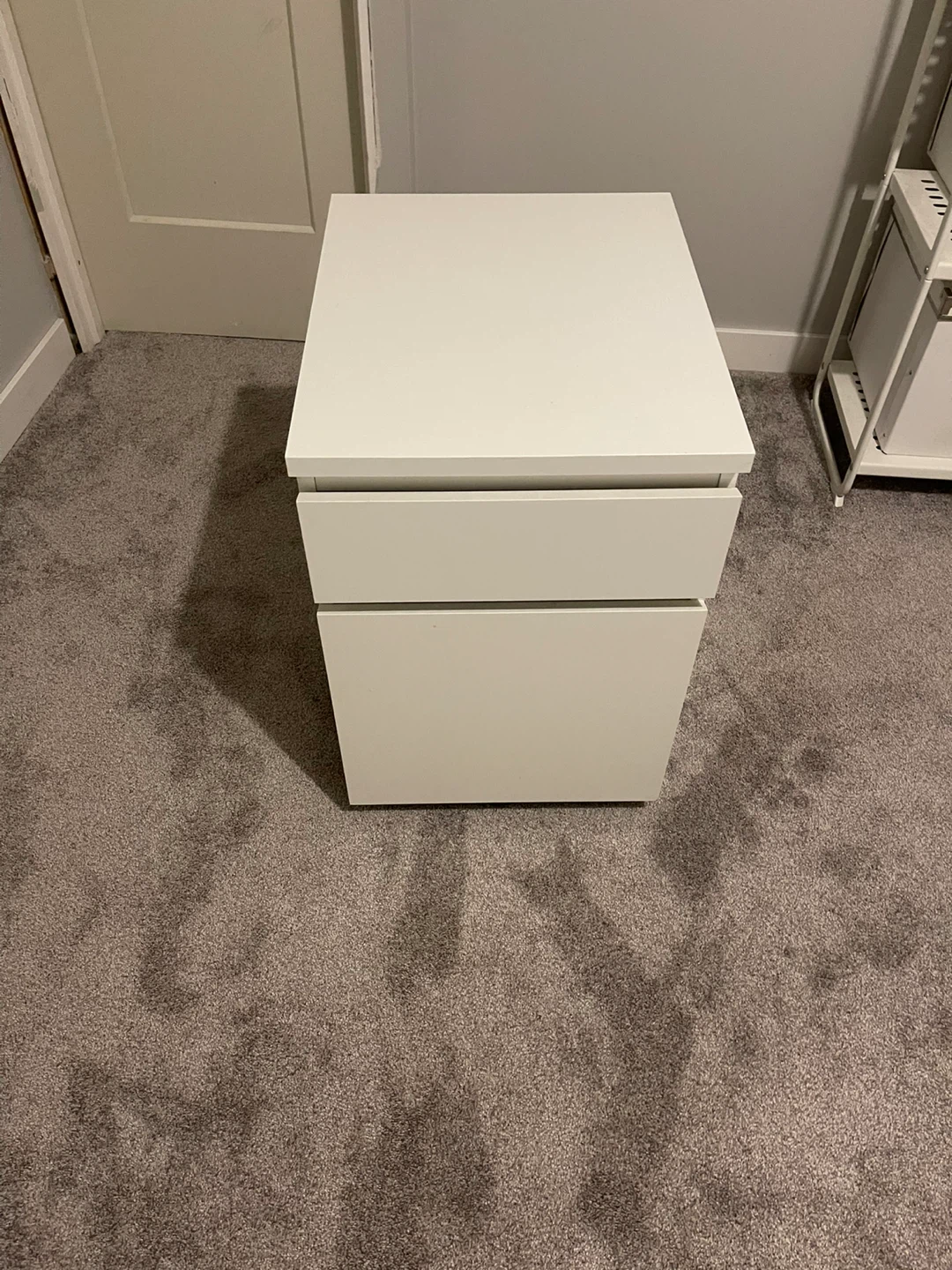 White Filing Cabinet with Drawers