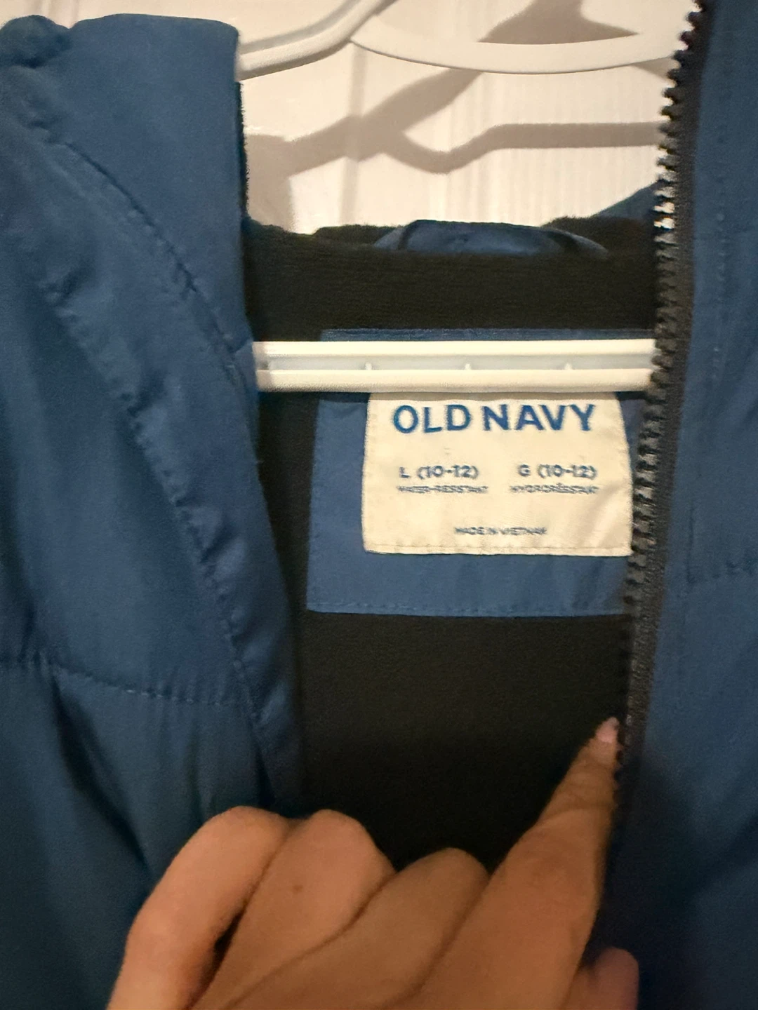 Old Navy Puffer Jacket - Blue, Size L (10-12) - photo 2