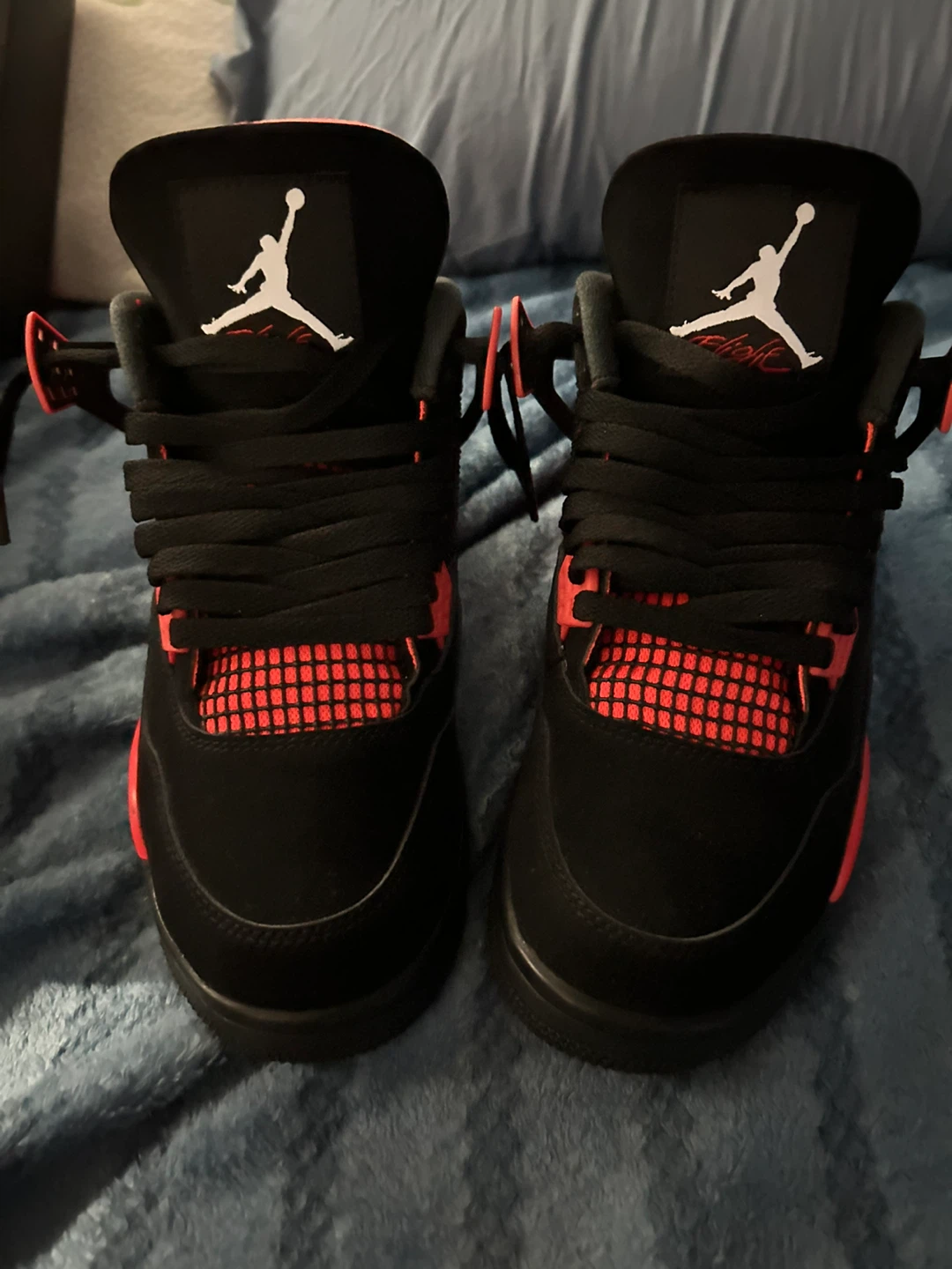 Air Jordan 4 Retro SE Black Cement Red Men's Shoes - photo 4