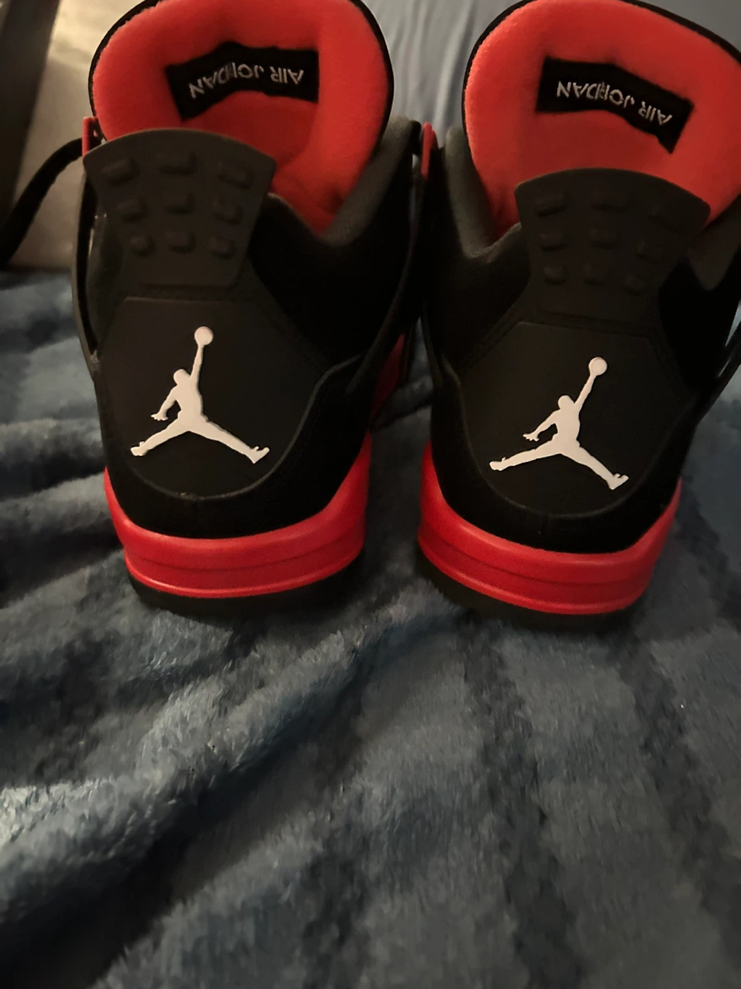 Air Jordan 4 Retro SE Black Cement Red Men's Shoes - photo 5