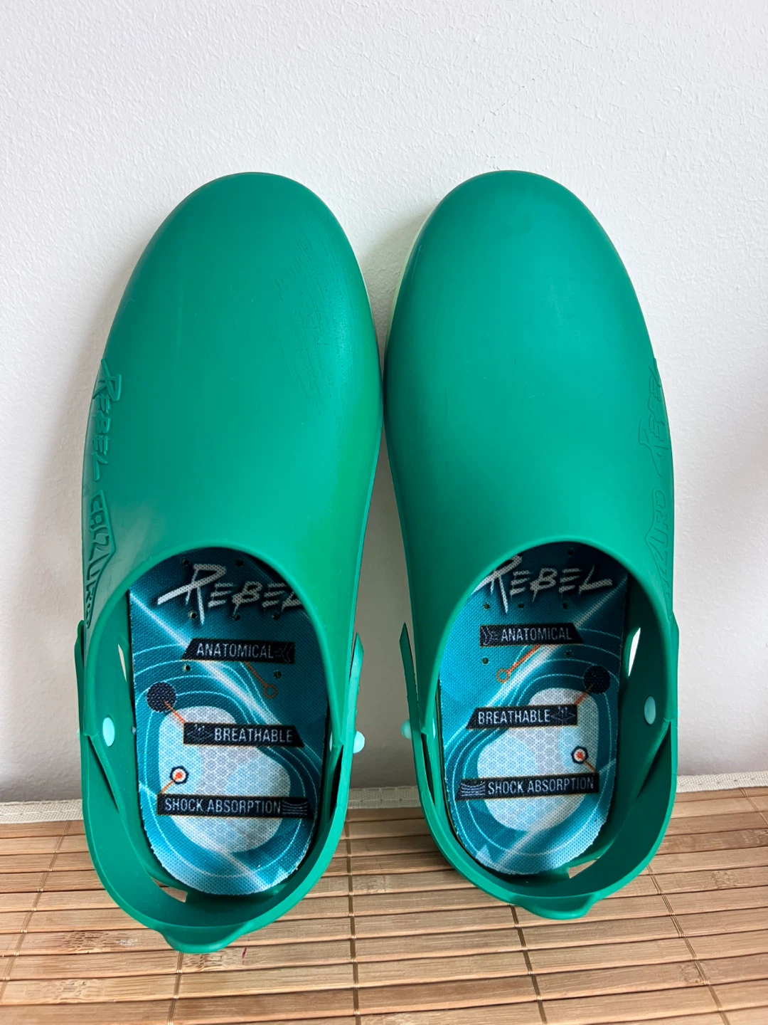 Rebel Clog Green Slip-On Shoes (NWOT)