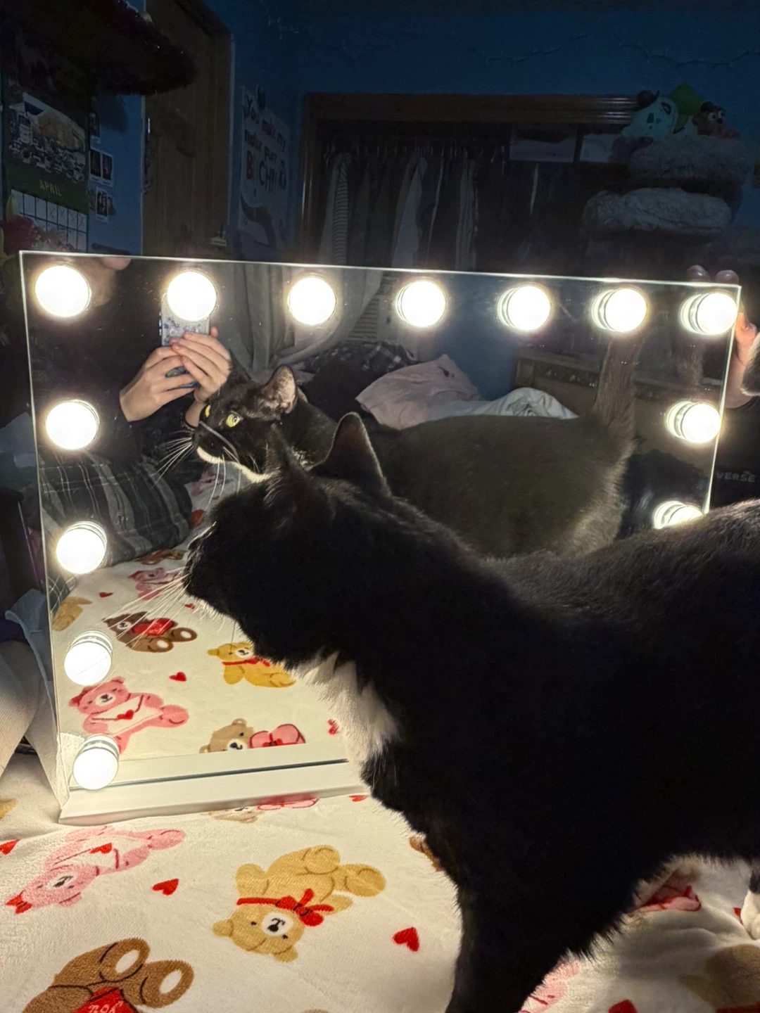 Large square Hollywood vanity mirror NWOT