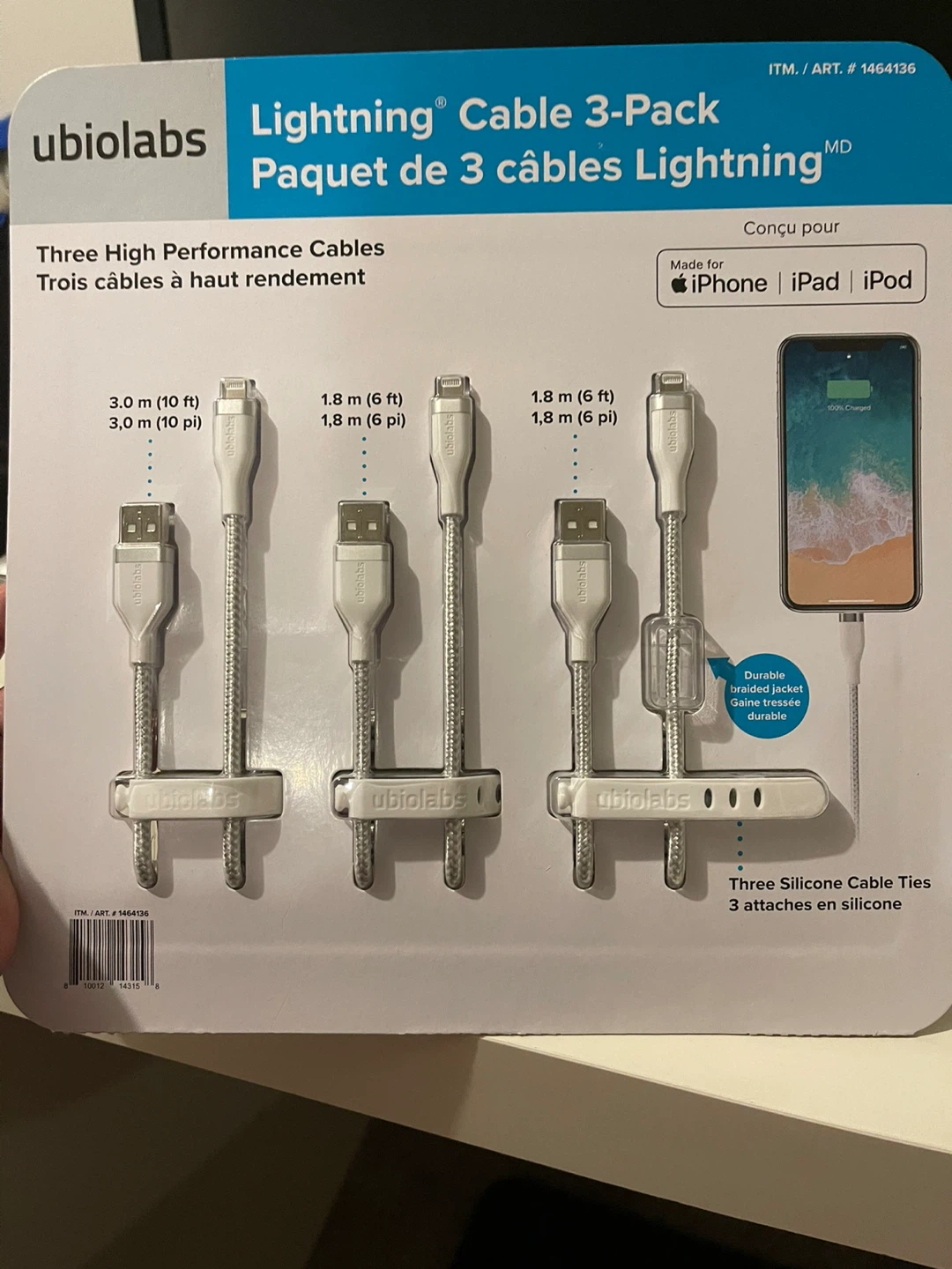 Ubiolabs Lightning Cable 3-Pack