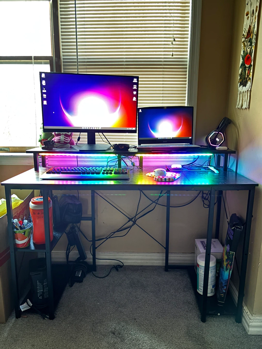 Gaming Table with LED Lights - Used Good - photo 3
