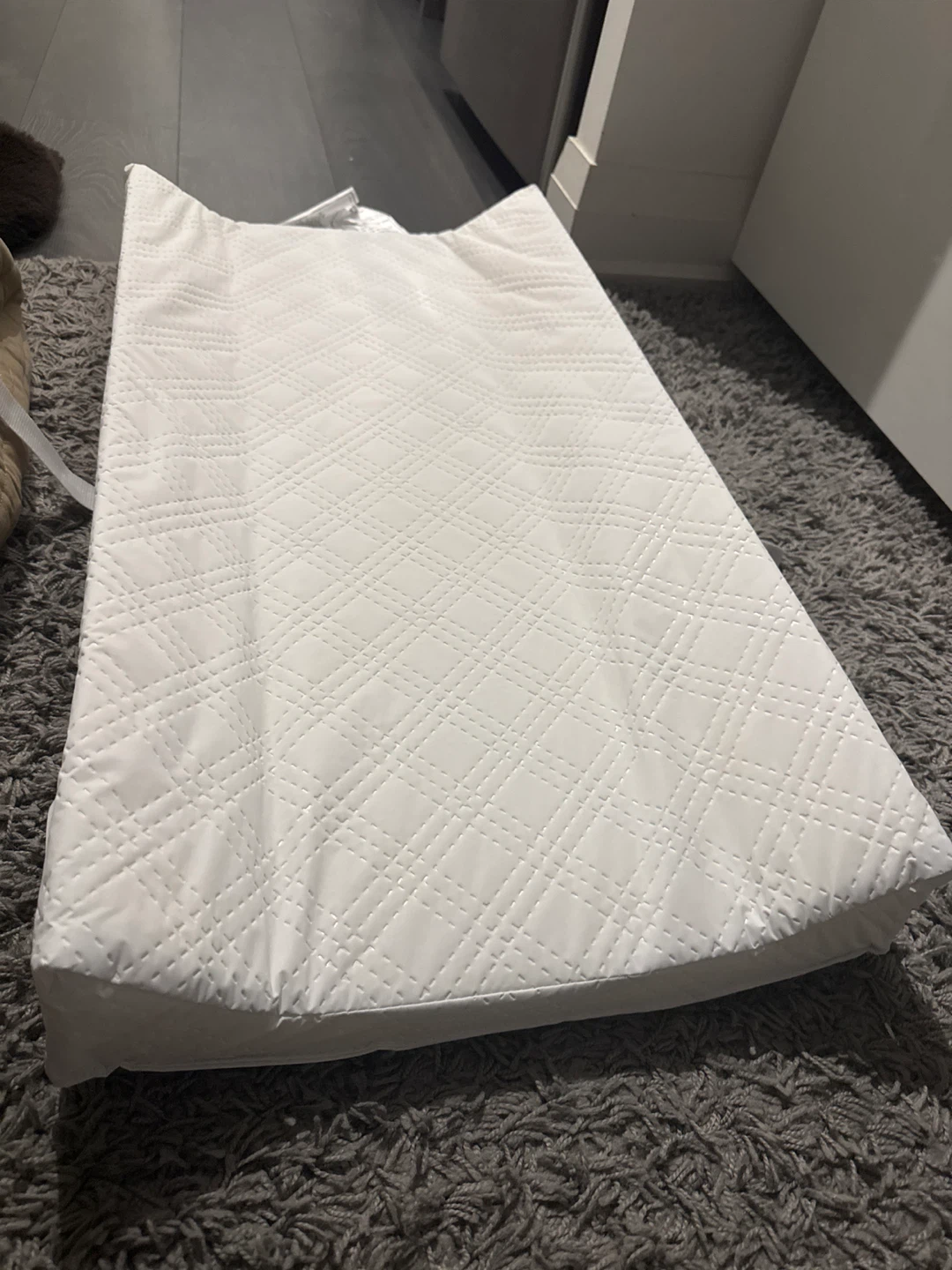White Quilted Changing Pad