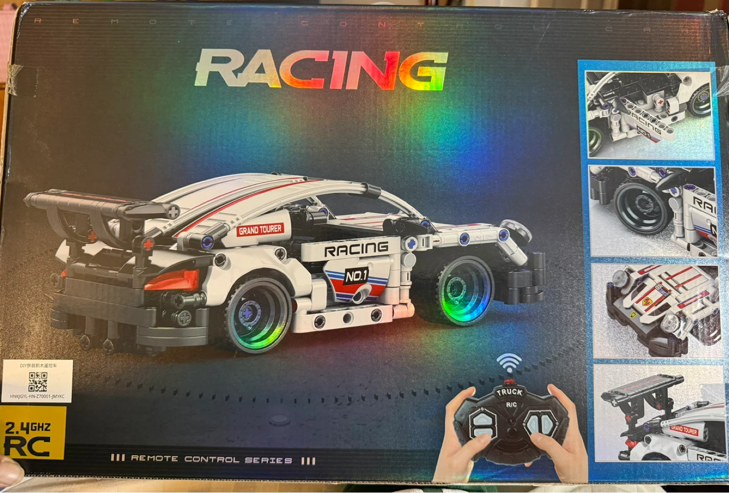 JI LE Racing Remote Control Car Building Blocks Kit