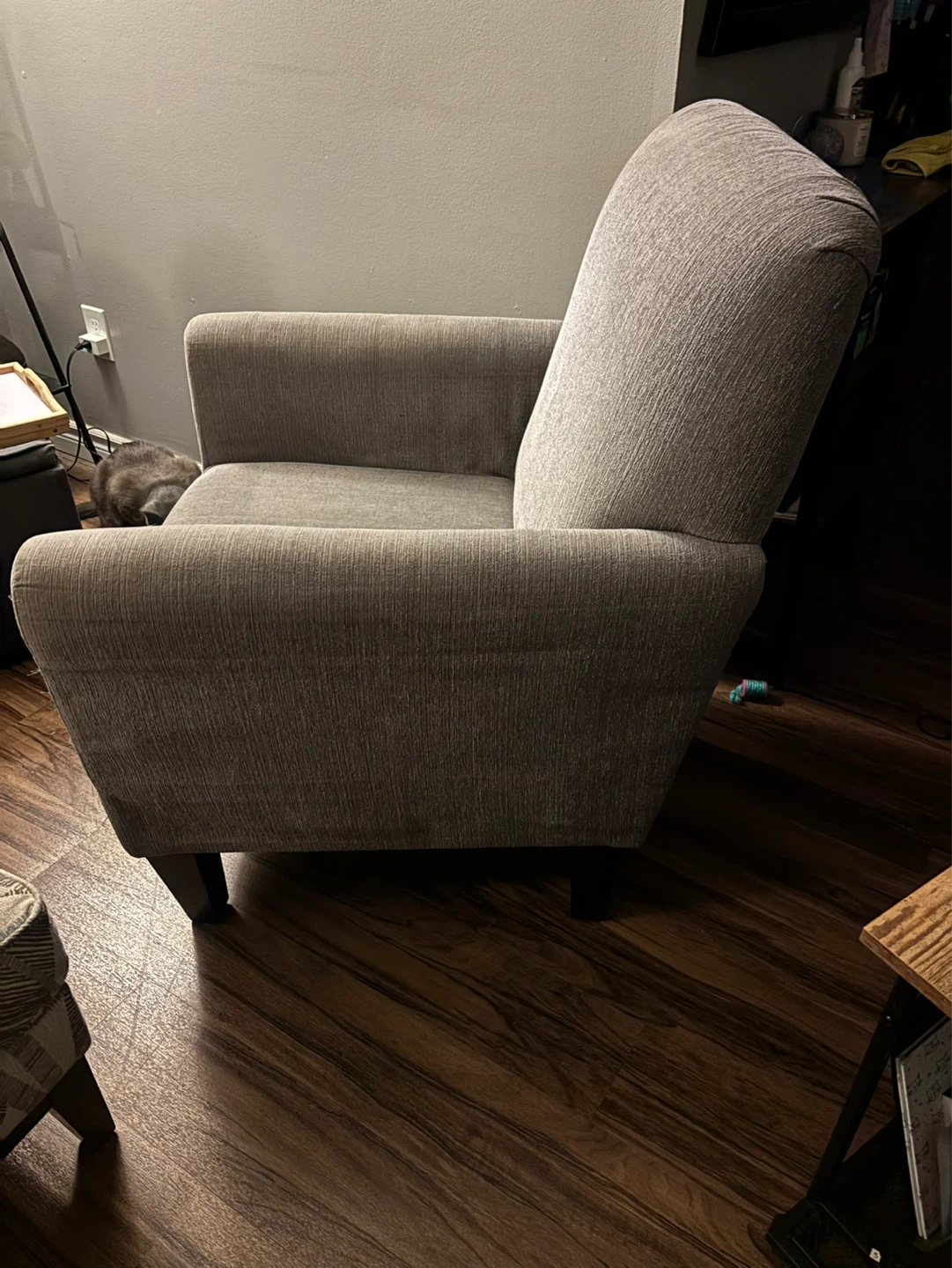 Moving- Need to sell Grey Fabric Accent Chair - photo 5