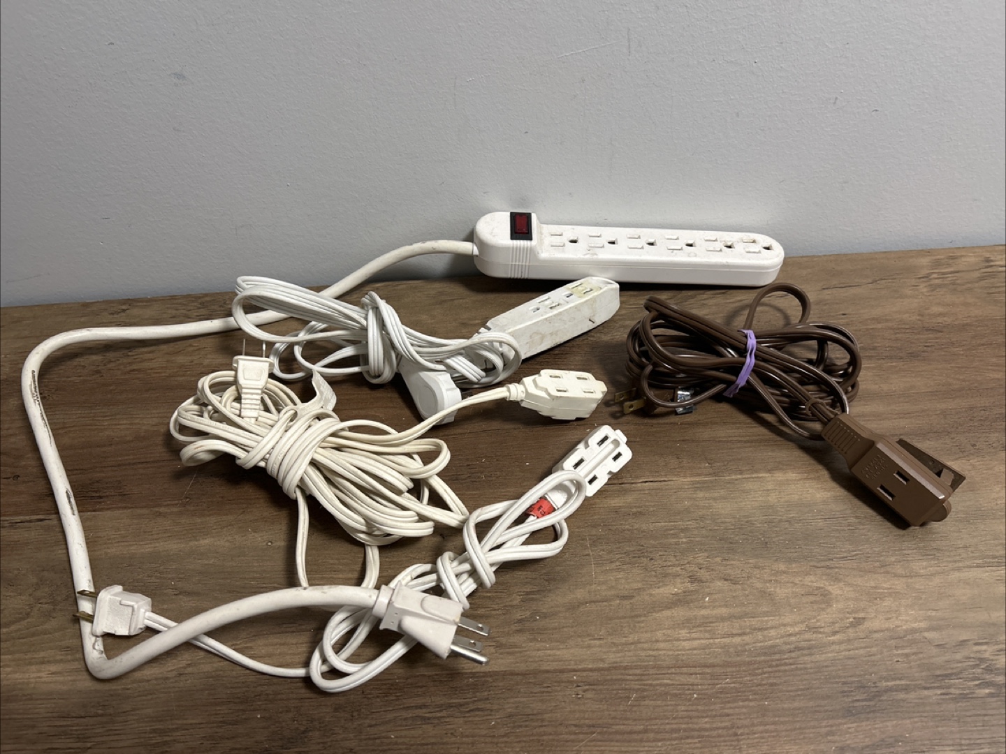 Power Strip and Extension Cords Bundle