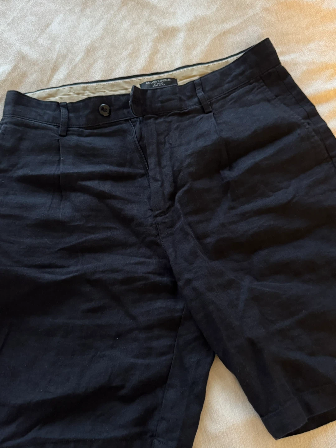 Banana Republic 9" Short Black Linen Blend Shorts - photo 3