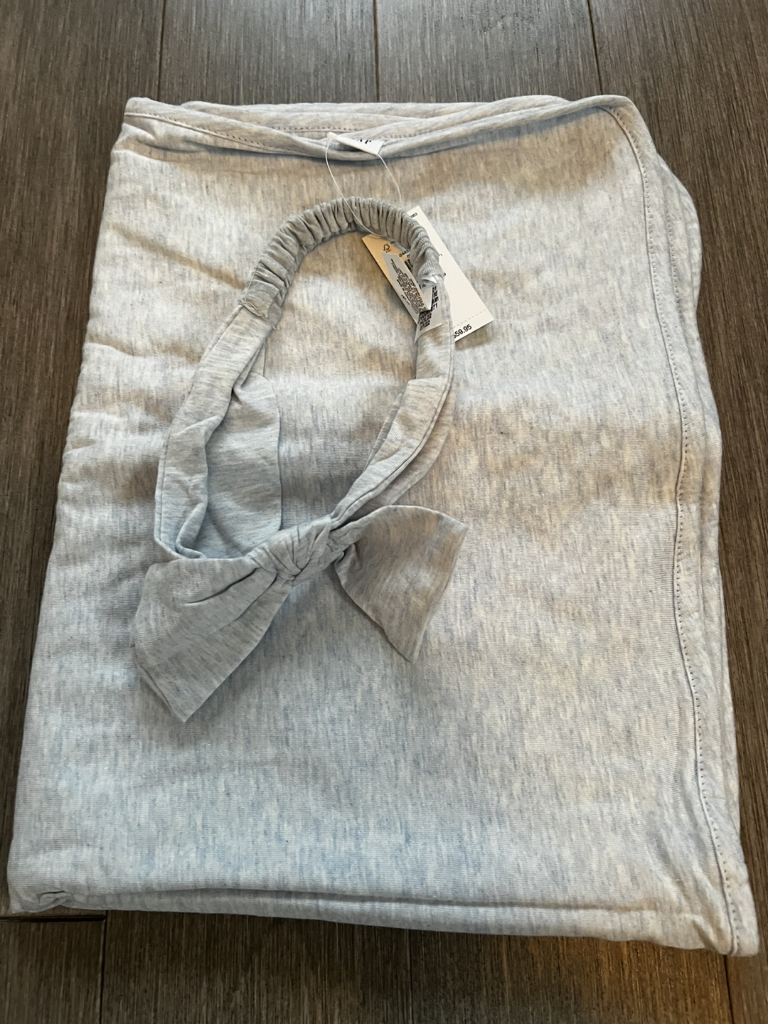 NEW BABY GAP Light blue Baby Swaddle and Headband Set